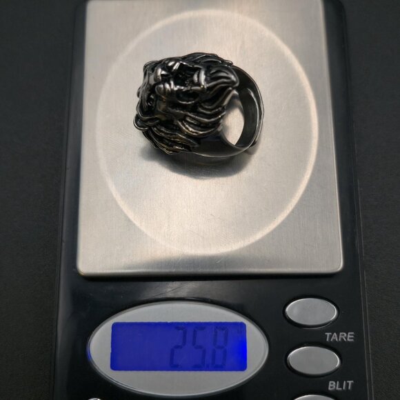 Size 7 Large Lions Head Men's Band Ring B1019 - Picture 8 of 8